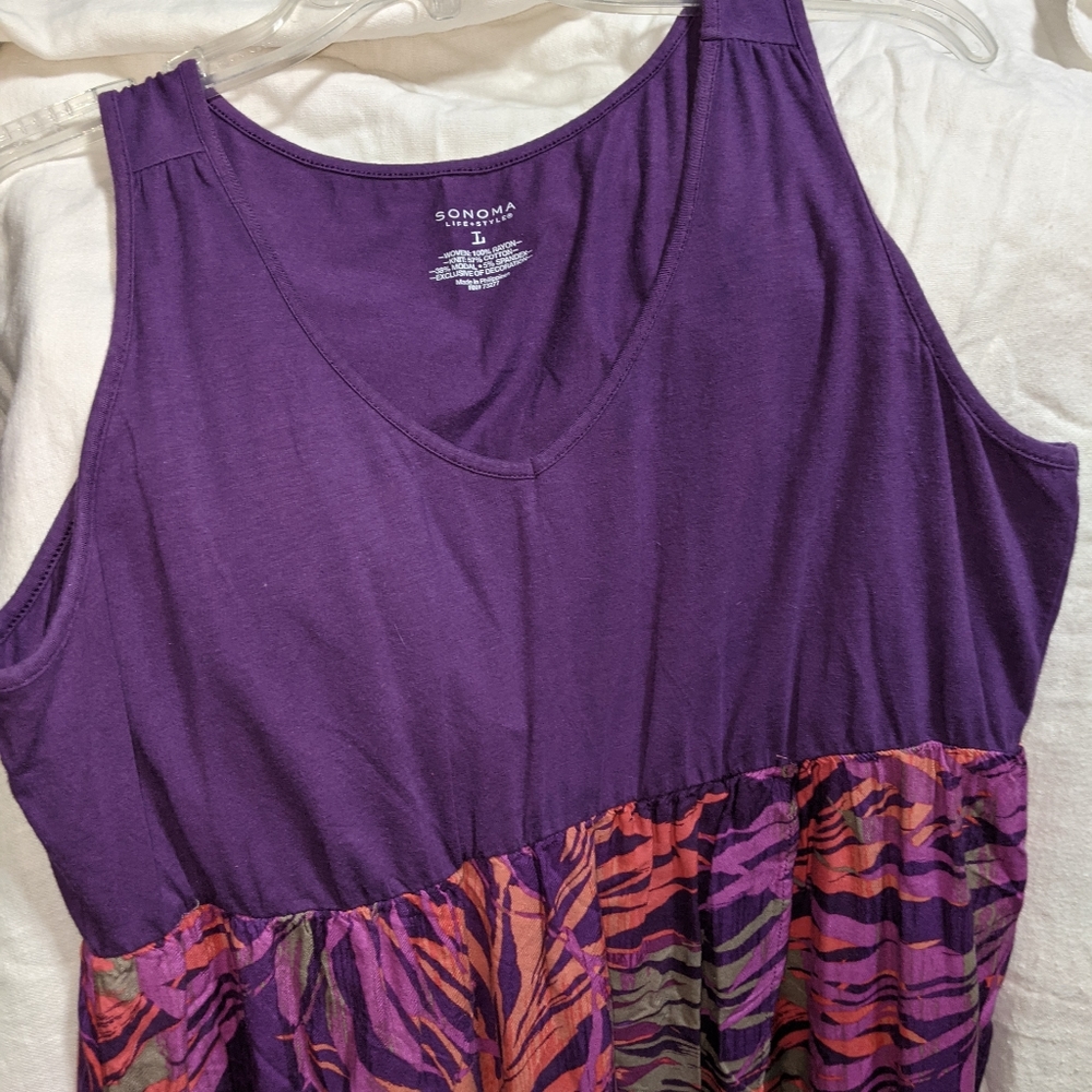 Sonoma purple sleeveless sundress